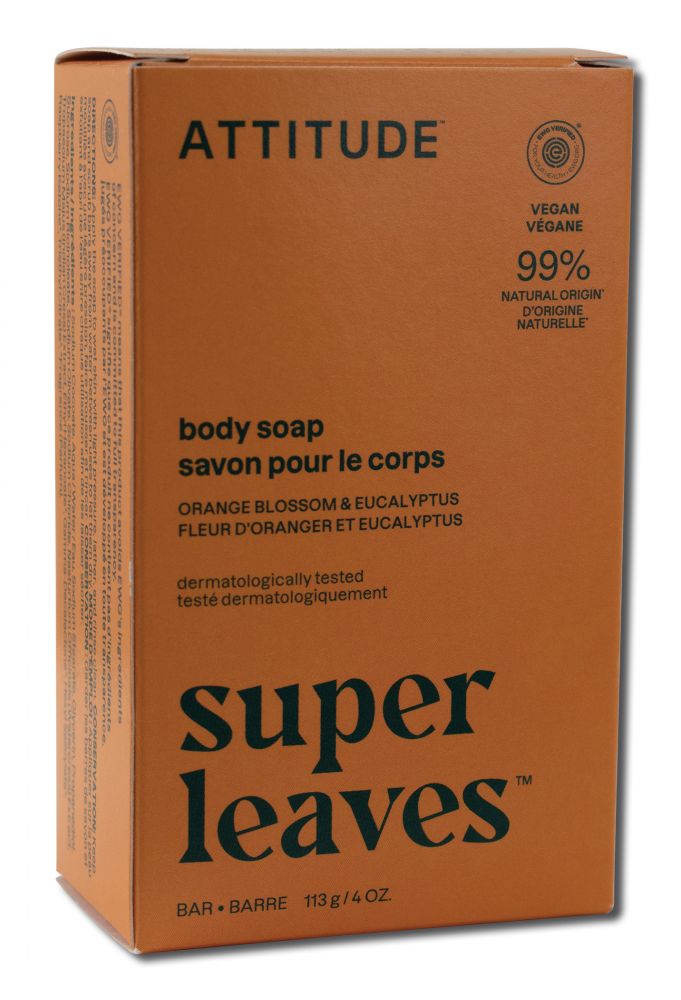 Attitude Body Wash 12 oz Super Leaves Bar Soap Orange Blossom & Eucalyptus 4 oz