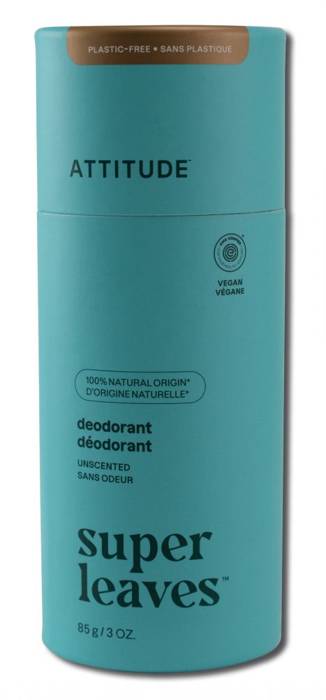 Attitude Deodorant Super Leaves Fragrance Free 3 oz