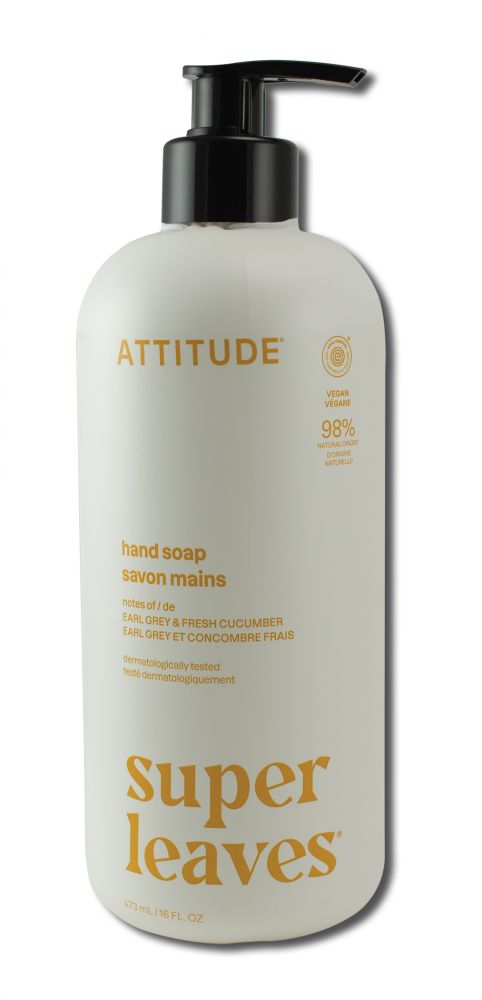 Attitude Hand Soap 10 oz Earl Grey & Fresh Cucumber 16 oz