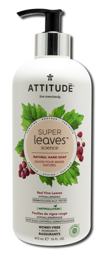 Attitude Hand Soap 10 oz Red Vine Leaves 16 oz