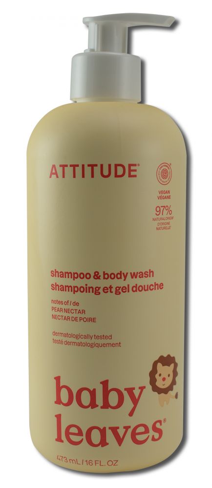 Attitude Baby Leaves 2in1 Shampoo Pear Nectar 16 oz