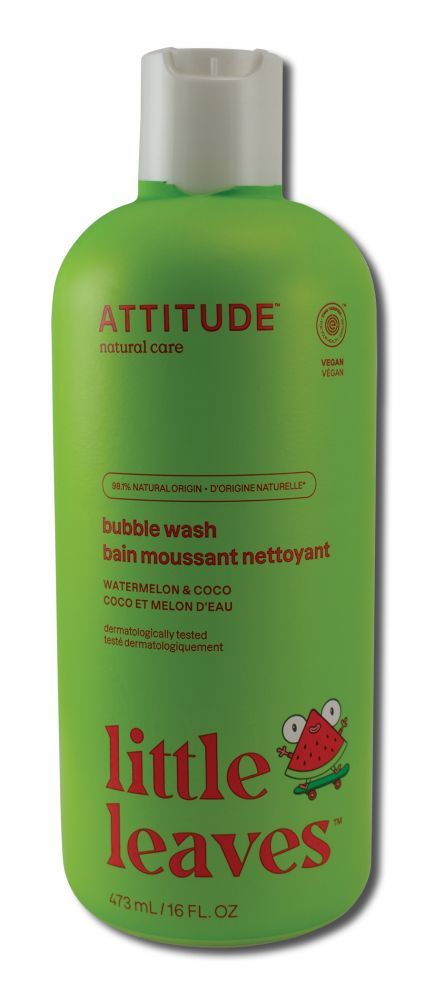 Attitude Little Leaves Bubble Bath Watermelon & Coco 16 oz