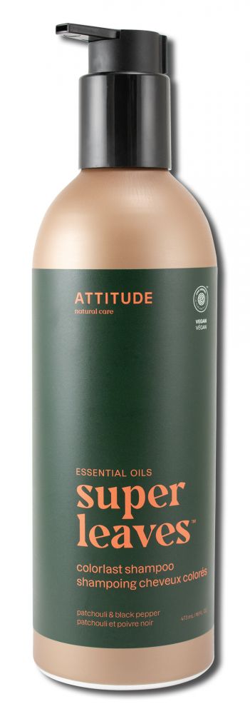 Attitude ATTITUDE SUPER LEAVES ALUMINUM BOTTLE SHAMPOO Colorlast Patchouli & Black Pepper 16 oz