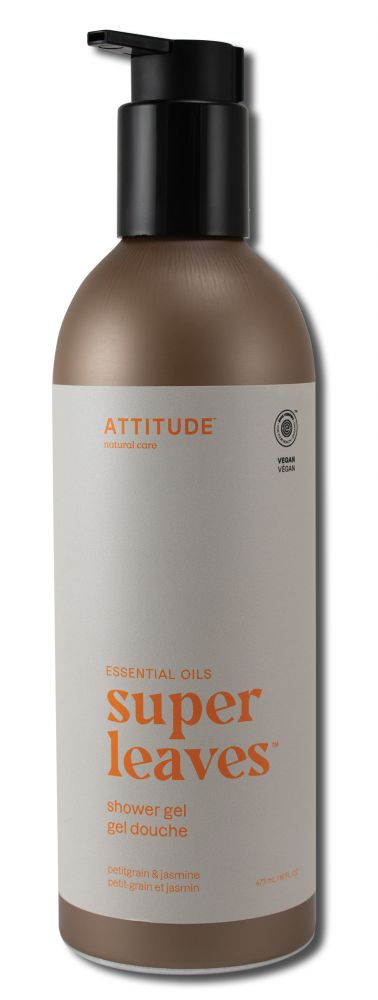 Attitude ATTITUDE SUPER LEAVES ALUMINUM BOTTLE SHOWER GEL Petitgrain & Jasmine 16 oz