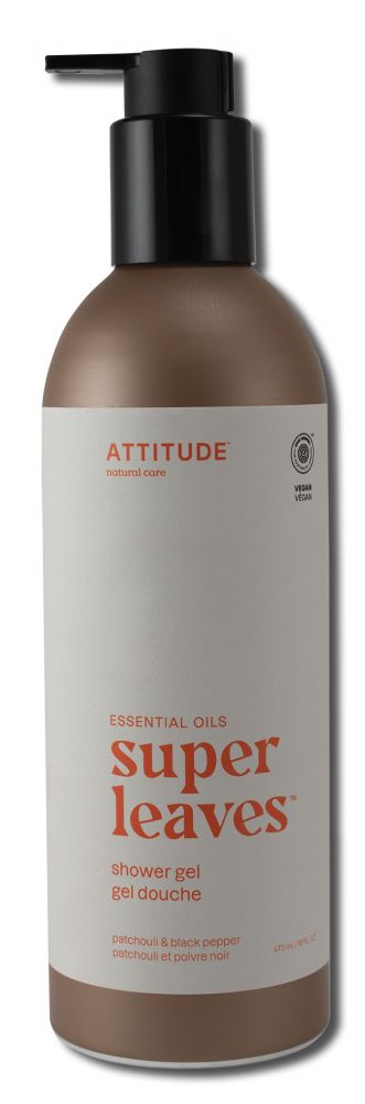 Attitude ATTITUDE SUPER LEAVES ALUMINUM BOTTLE SHOWER GEL Patchouli & Black Pepper 16 oz