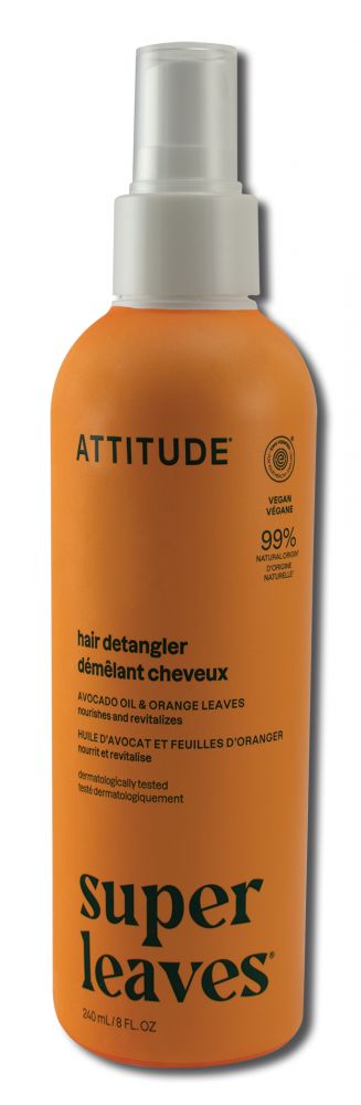 Attitude ATTITUDE SUPER LEAVES HAIR DETANGLER Nourishes and Revitalizes Orange Leaves 8 oz