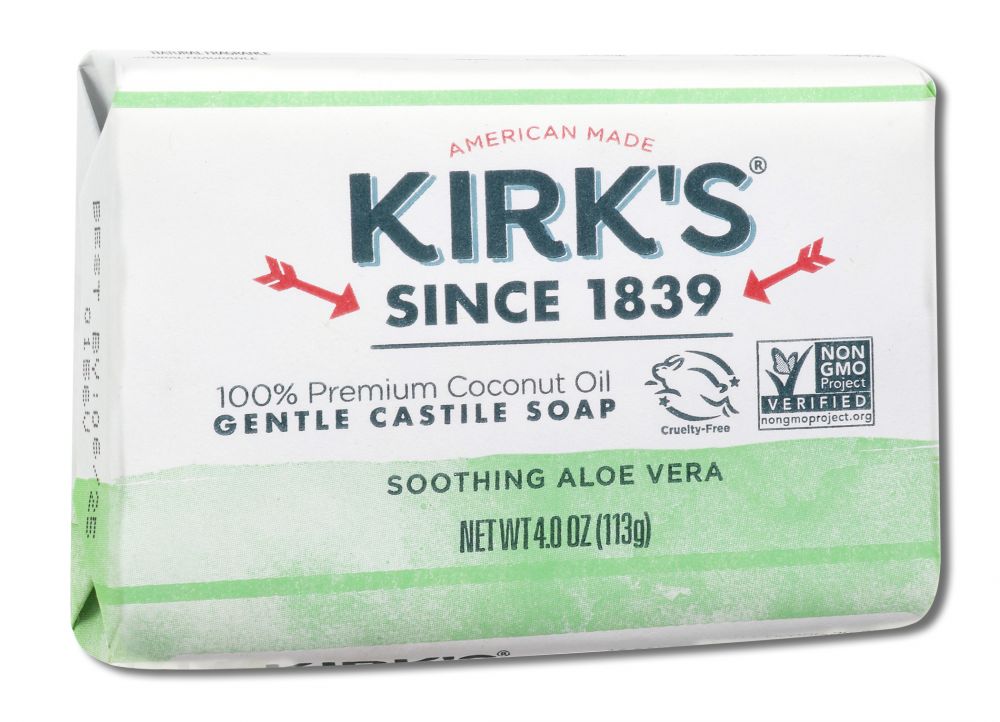 Kirks Natural Products Castile Bar Soap Aloe Vera Bar Soap 4 oz