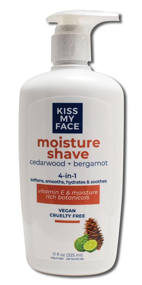 Kiss my Face Moisture Shaves Cedarwood + Bergamot 11 oz