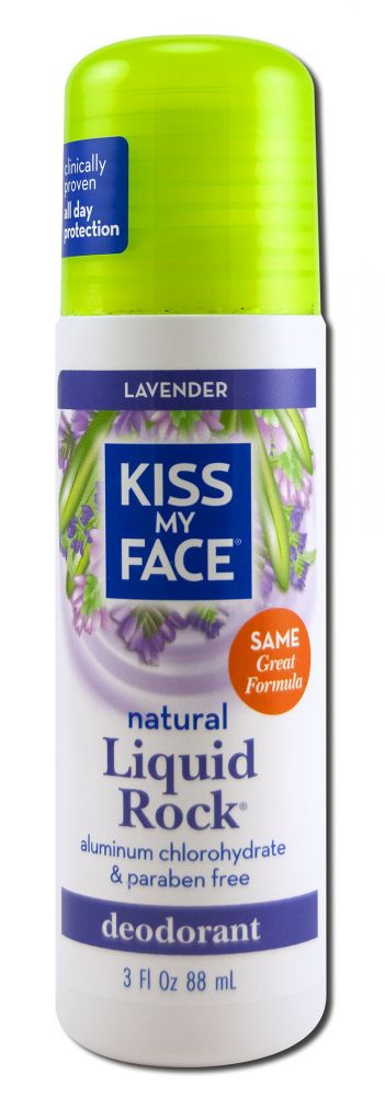 Kiss my Face Deodorants Liquid Rock Roll On Lavender 3 oz