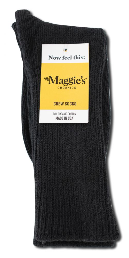 Maggies Functional Organics Cotton Crew Singles Black 9-11