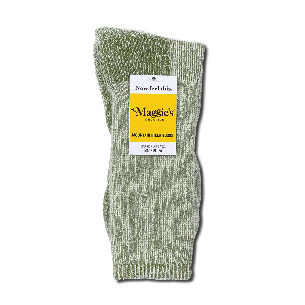 Maggies Functional Organics Killington Mountain Hiker Socks Olive 9-11