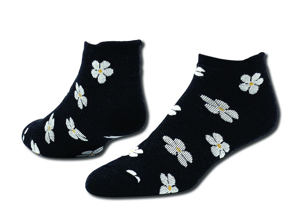 Maggies Functional Organics Footie Socks Daisy Cotton Tab Size 5.5-9.5
