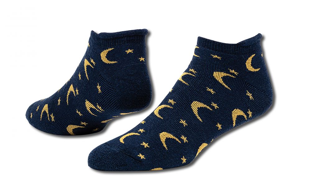 Maggies Functional Organics Footie Socks Moon Cotton Tab Size 5.5-9.5