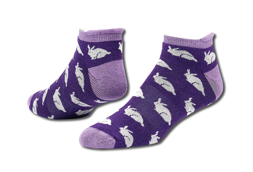 Maggies Functional Organics Footie Socks Bunny Cotton Tab Size 5.5-9.5