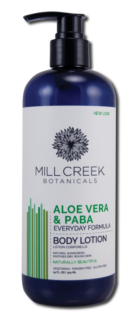 Mill Creek Body Care Aloe Vera Paba Lotion 16 oz