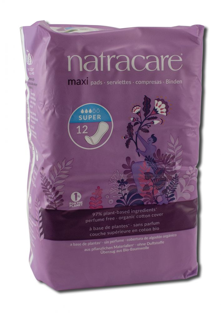 Natracare Cool Comfort Pads And Shields Cool Comfort Super Pads 12 ct