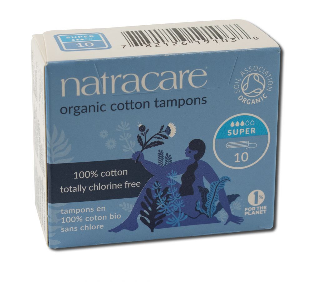 Natracare Organic Non-applicator Style Tampons Super 10 ct