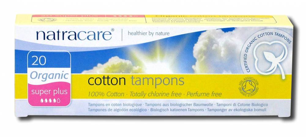 Natracare Organic Non-applicator Style Tampons Super Plus 20 ct