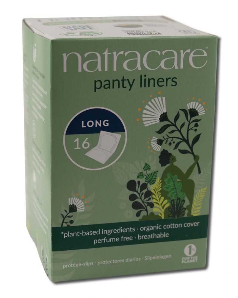 Natracare Cool Comfort Pads And Shields Panty Liner Long Wrapped 16 ct