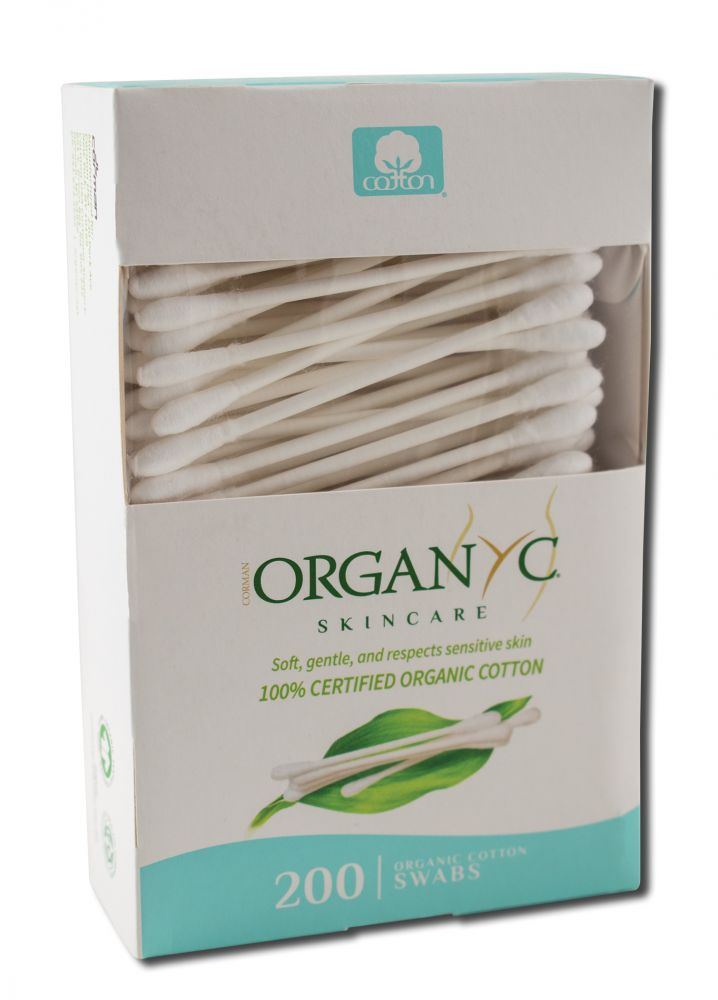 Organyc Cotton Toiletries Swabs 200 ct