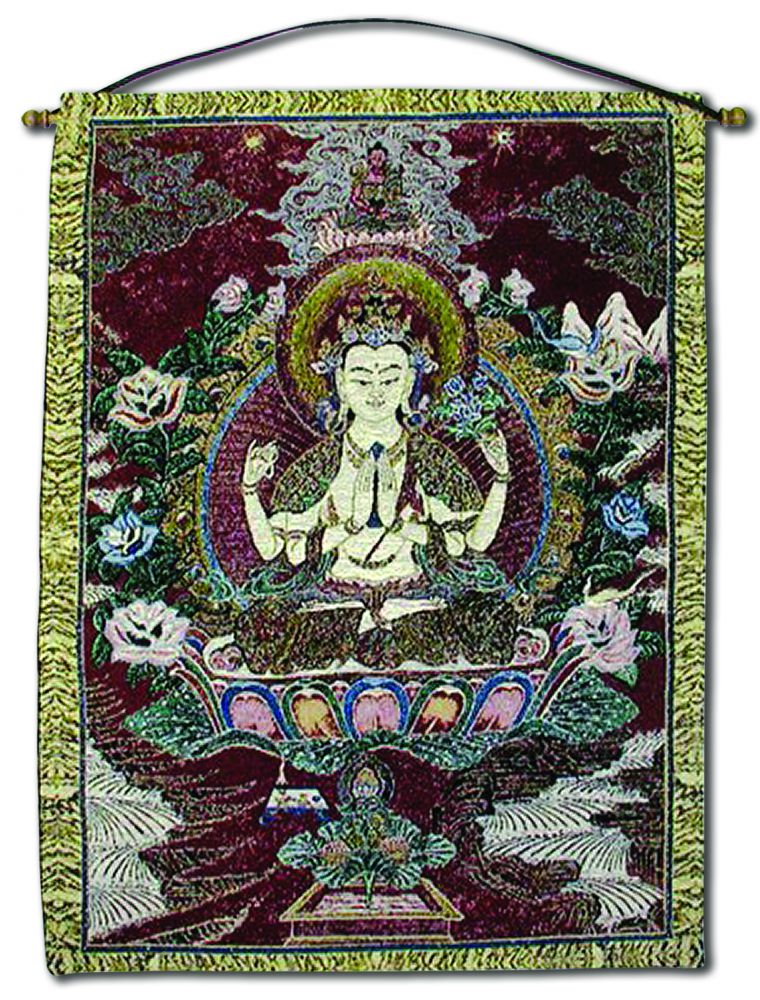 CIRCLES OF LIGHT CIRCLES OF LIGHT TAPESTRY BANNER 19 X 23 Chenrezig