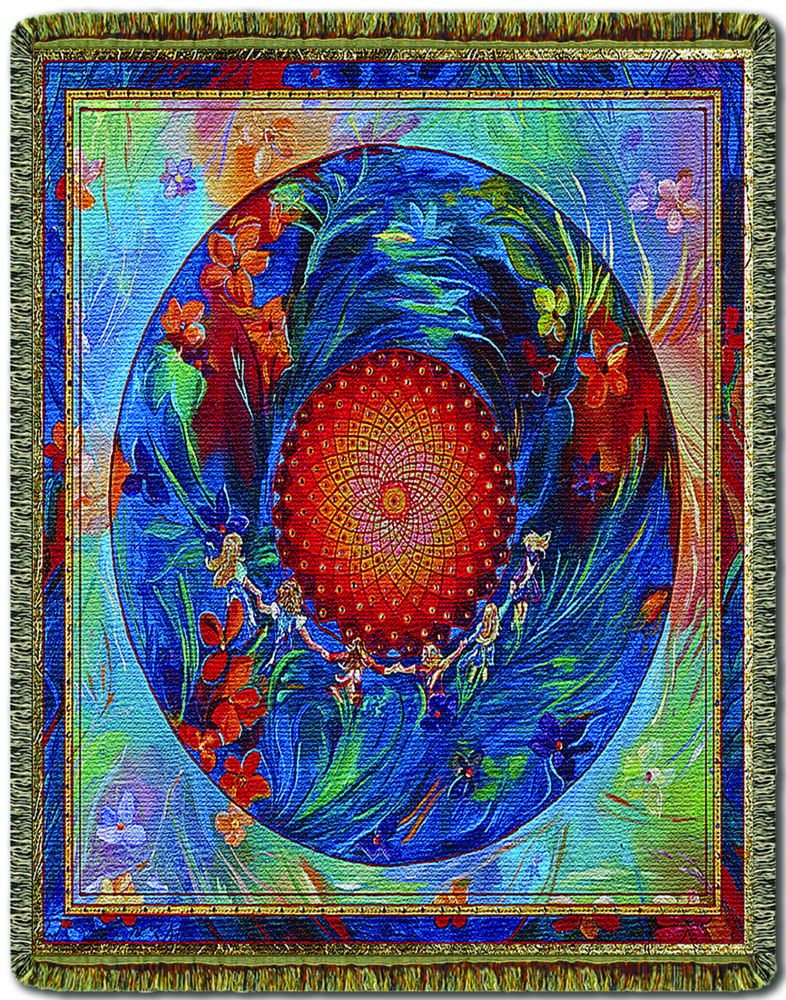 CIRCLES OF LIGHT CIRCLES OF LIGHT TAPESTRY THROW 68 X 48 Children of Mandala