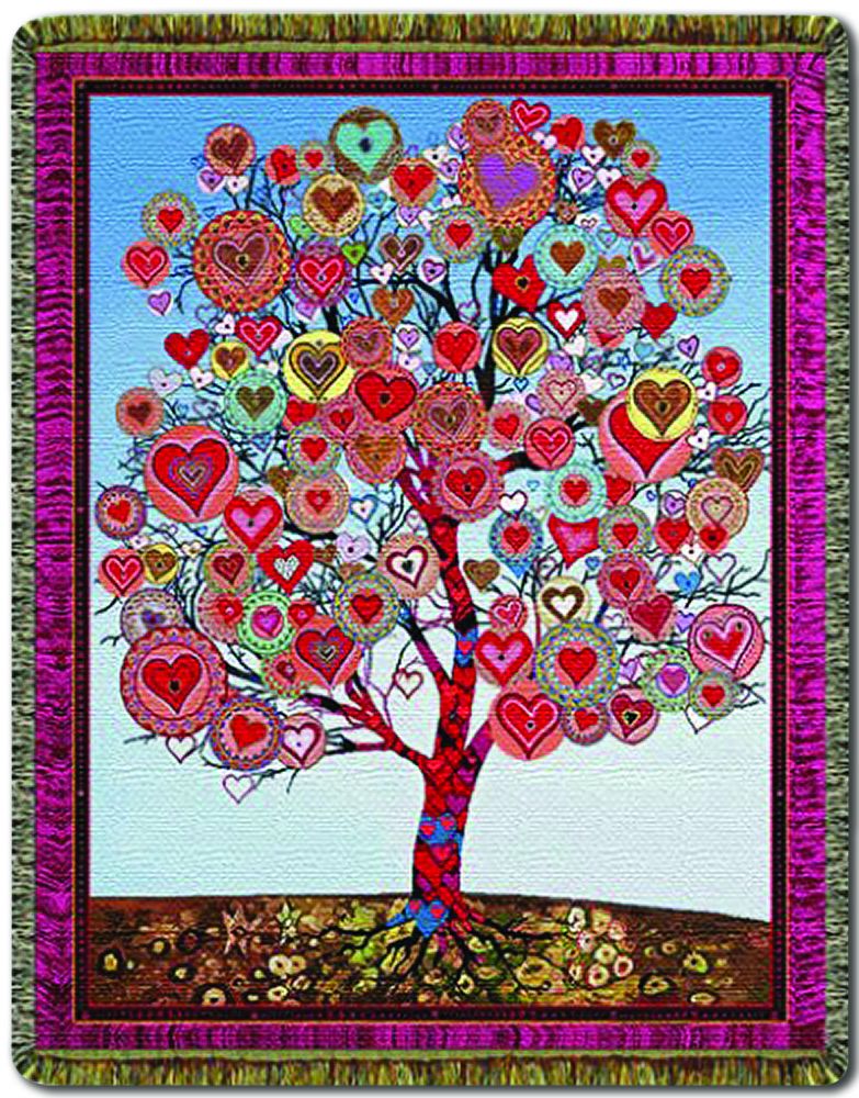 CIRCLES OF LIGHT CIRCLES OF LIGHT TAPESTRY THROW 68 X 48 Tree of Lovers