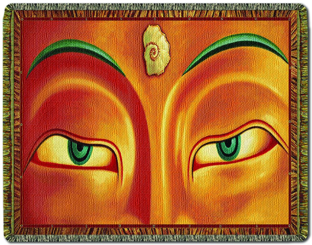 CIRCLES OF LIGHT CIRCLES OF LIGHT TAPESTRY THROW 68 X 48 Buddha Eyes