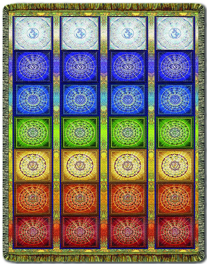 CIRCLES OF LIGHT CIRCLES OF LIGHT TAPESTRY THROW 68 X 48 Chakra Light
