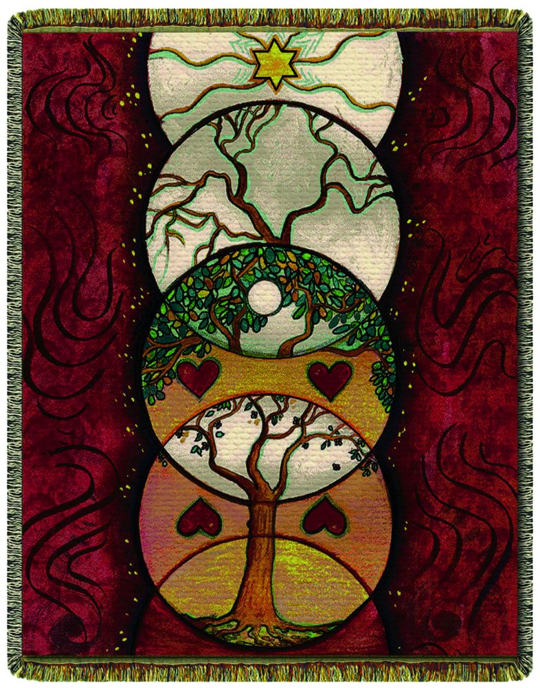 CIRCLES OF LIGHT CIRCLES OF LIGHT TAPESTRY THROW 68 X 48 Sacred Journey