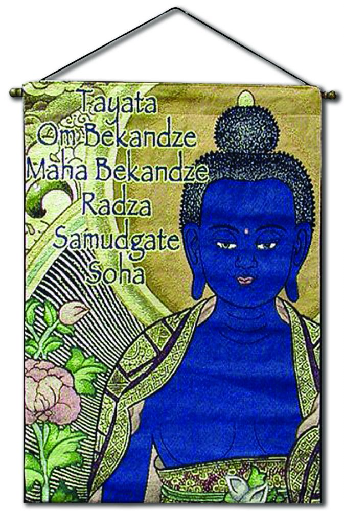 CIRCLES OF LIGHT CIRCLES OF LIGHT TAPESTRY BANNER 19 X 23 Medicine Buddha Mantra