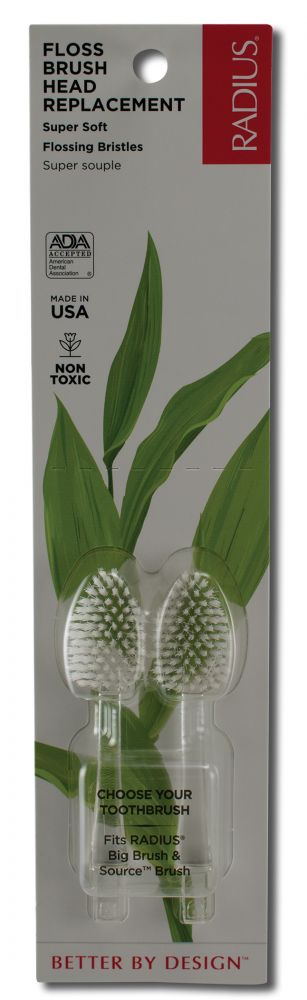 Radius Intelligent Replaceable Head Toothbrushes Source Replacement Head 2pk Super Soft