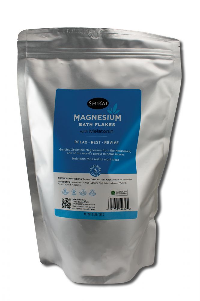 Shikai Shikai Magnesium Bath Flakes with Melatonin 2 lbs