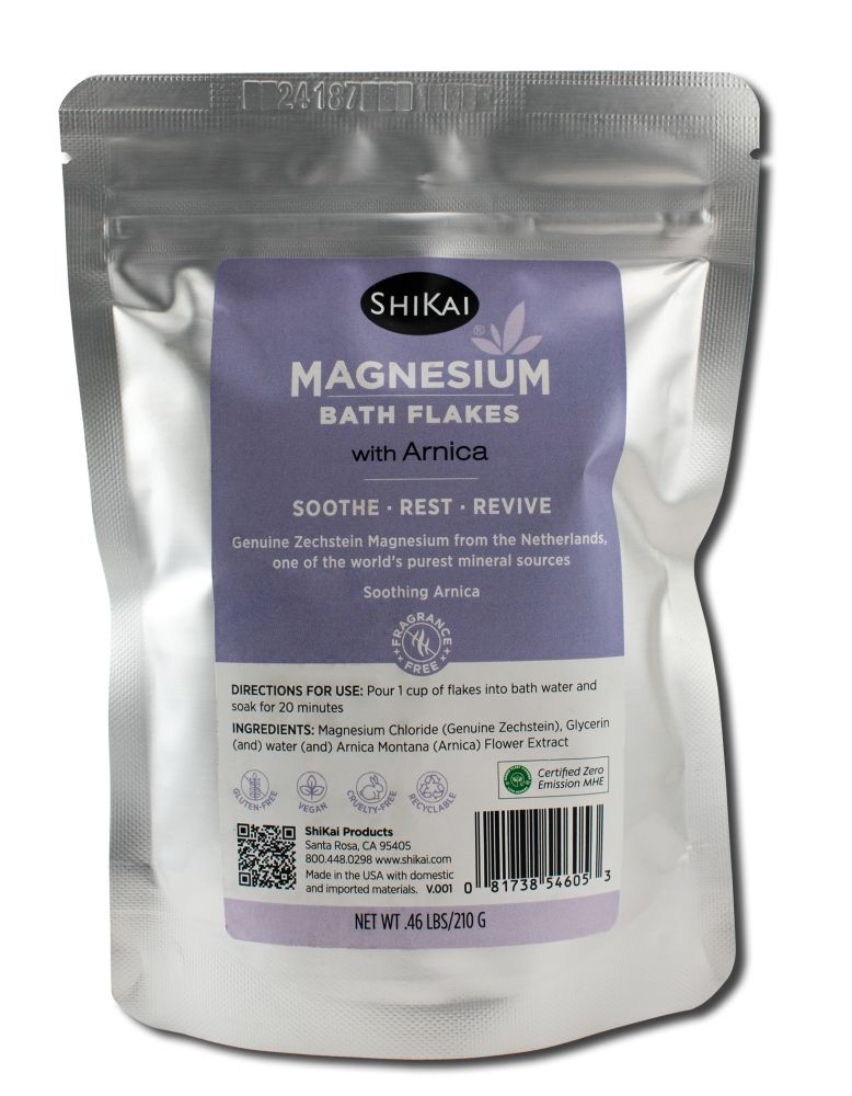 Shikai Shikai Magnesium Bath Flakes with Arnica Travel Size .46 lb