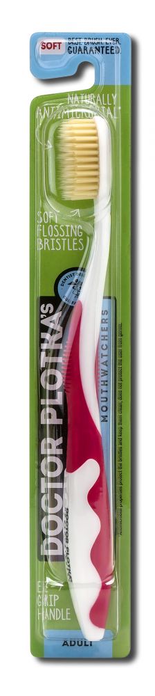 Mouth Watchers Manual Toothbrushes Adult Red