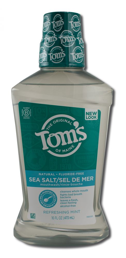 Toms of Maine Mouthwash Refreshing Mint Sea Salt 16 oz