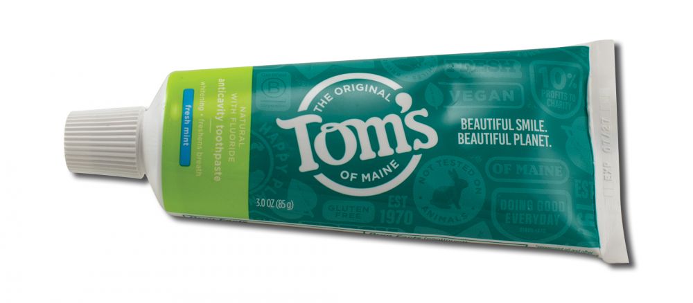 Toms of Maine Trial Size Products Fresh Mint Whitening Fluoride Toothpaste 3 oz