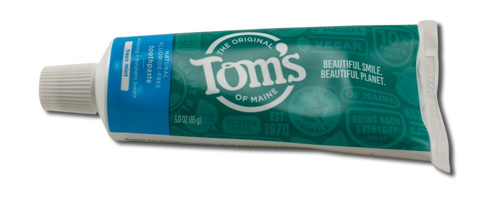 Toms of Maine Trial Size Products Fresh Mint Whitening Fluoride Free Toothpaste 3 oz