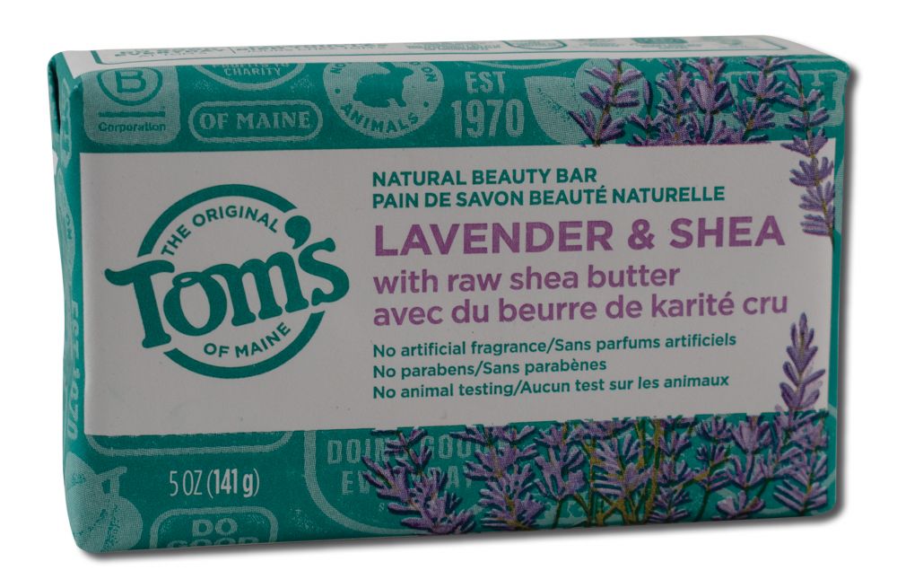 Toms of Maine Natural Beauty Bar Soap 4 oz Lavender Tea Tree 5 oz