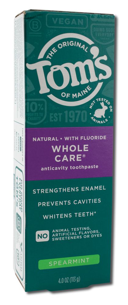 Toms of Maine Whole Care Toothpaste Spearmint 4 oz