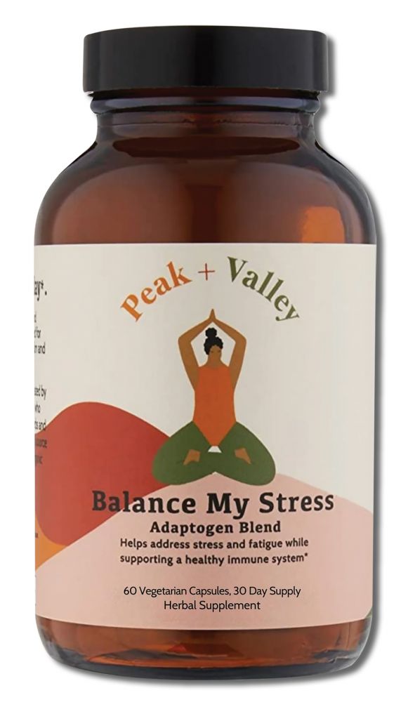 PEAK AND VALLEY MEDICINAL MUSHROOM AND HERBAL SUPPLEMENTS Balance My Stress Cap 60 ct