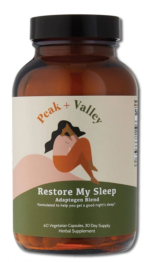 PEAK AND VALLEY MEDICINAL MUSHROOM AND HERBAL SUPPLEMENTS Restore My Sleep Cap 60 ct