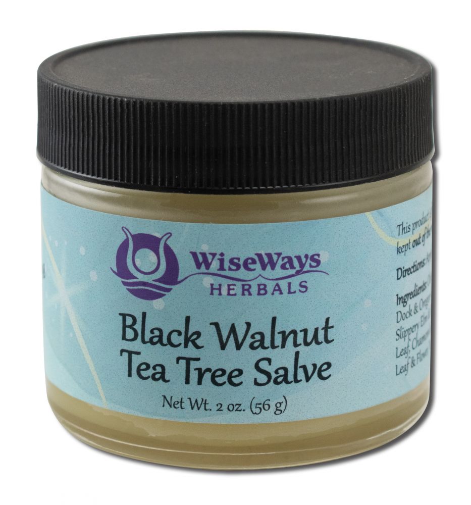 WiseWays Herbals Salves for Natural Skin Care Black Walnut Tea Tree Salve 2 oz