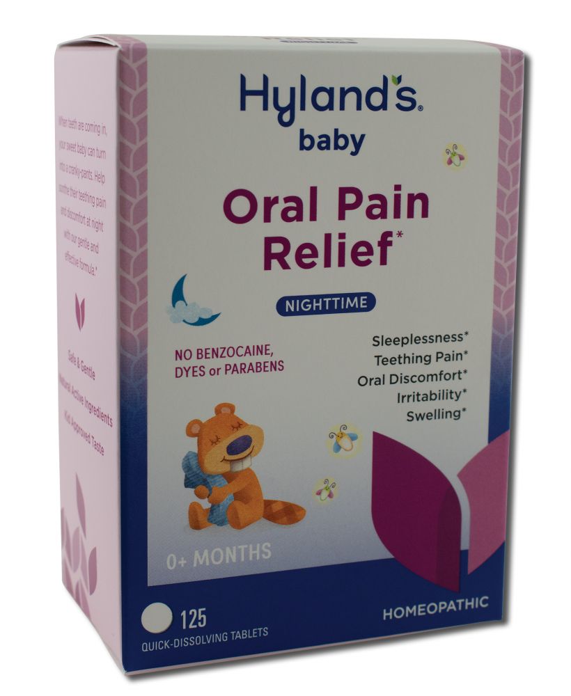 Hylands Standard Homeopathics Remedies For Children Baby Nighttime Oral Pain Relief 125 Tab