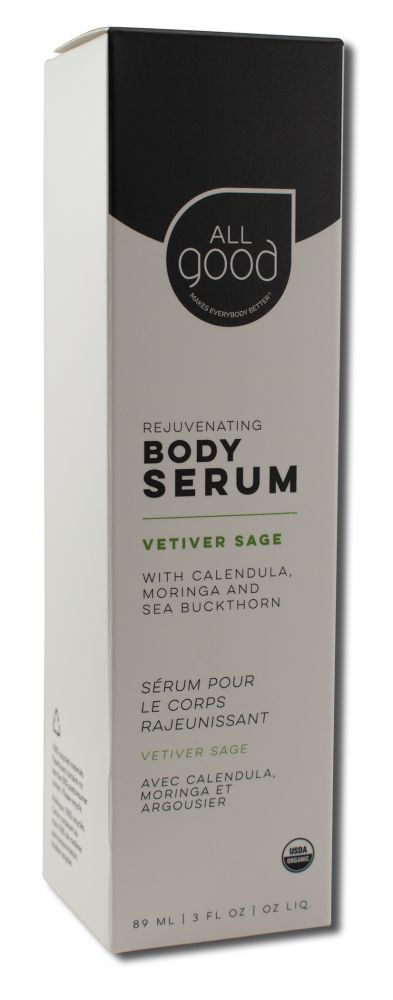 ALL GOOD BODY CARE Organic Vetiver Sage Body Serum 3 oz