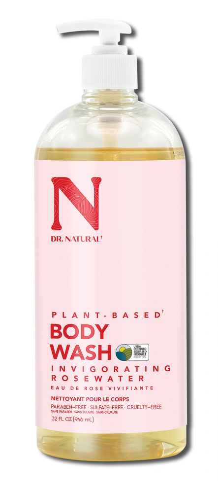 Dr. Natural Body Care Invigorating Rosewater Bodywash 32 oz