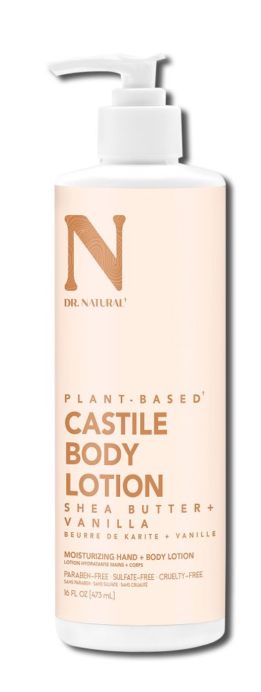 Dr. Natural Body Care Castile Body Lotion Shea Butter 16 oz