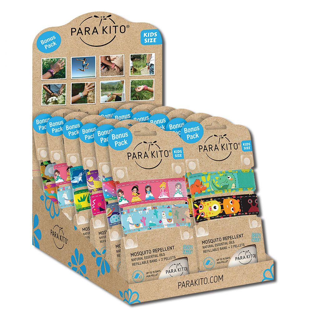 Parakito Insect Repellent Mosquito Repellent Kids Wristband Bonus Pack 12 pc