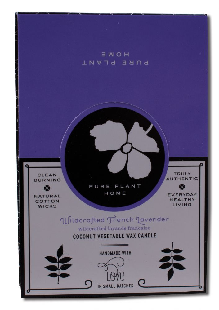 Pure Plant Home Coconut Vegetable Wax Blend Votives Wildcrafted French Lavender 6 pk