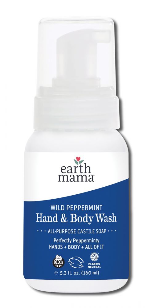 Earth Mama Organics Soaps Wild Peppermint Hand & Body Wash 5.3 oz